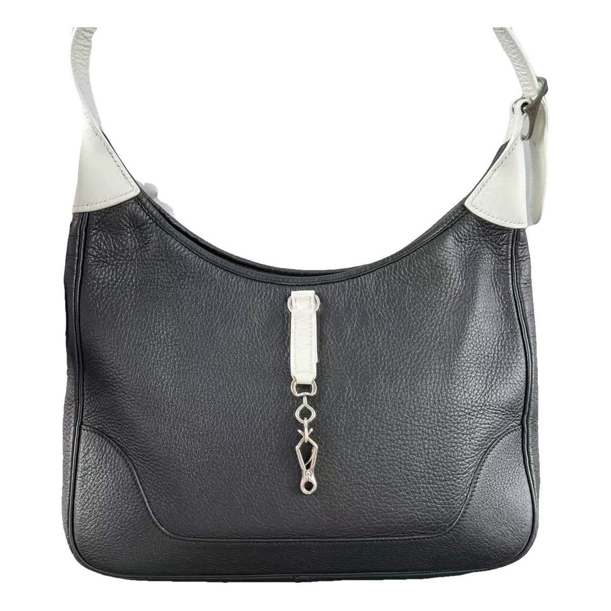 Trim leather handbag