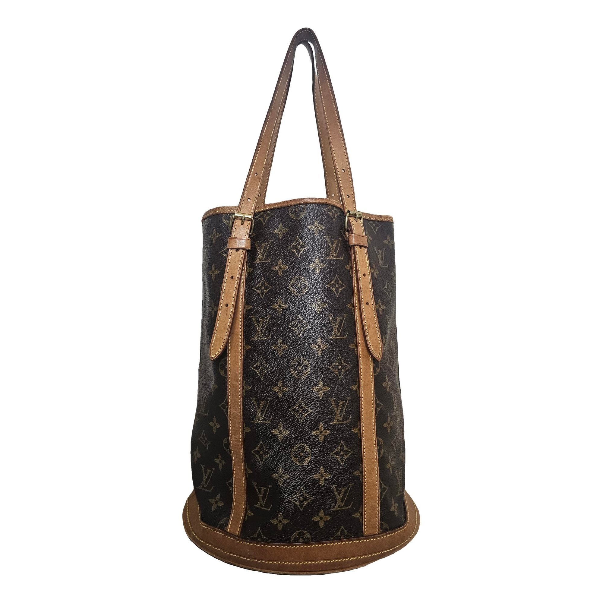 Bucket leather handbag