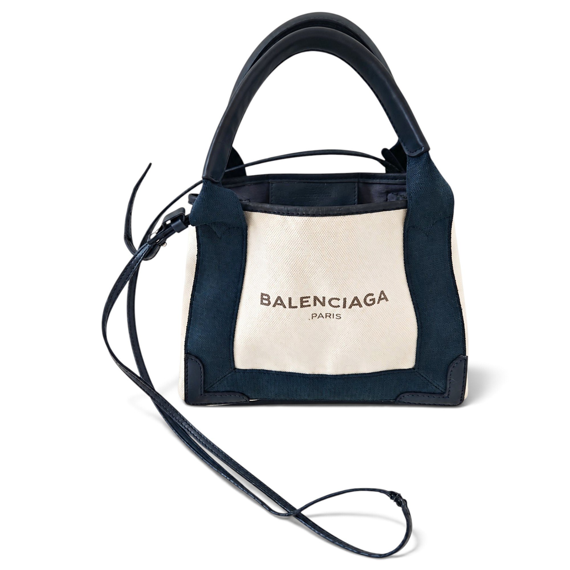 Navy cabas cloth tote