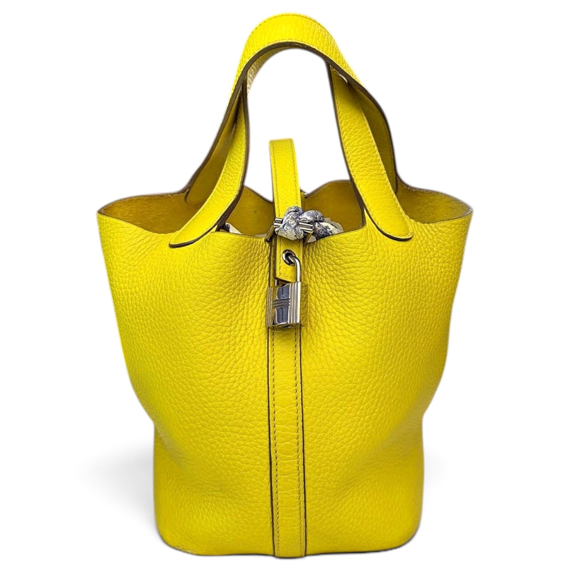 Picotin leather tote
