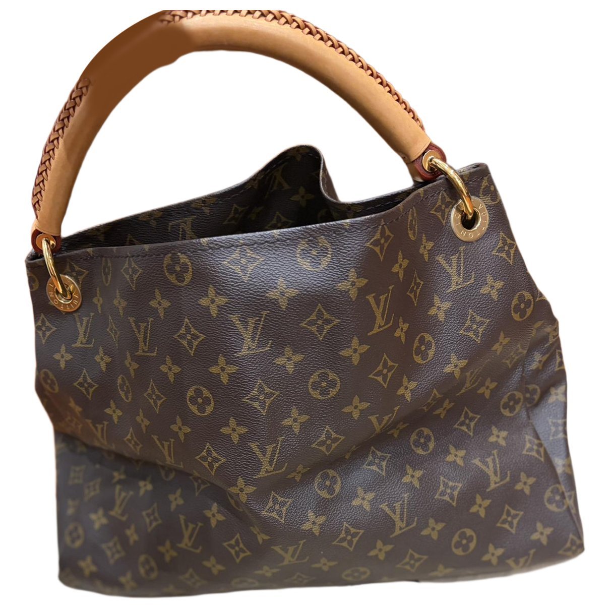 Artsy leather handbag