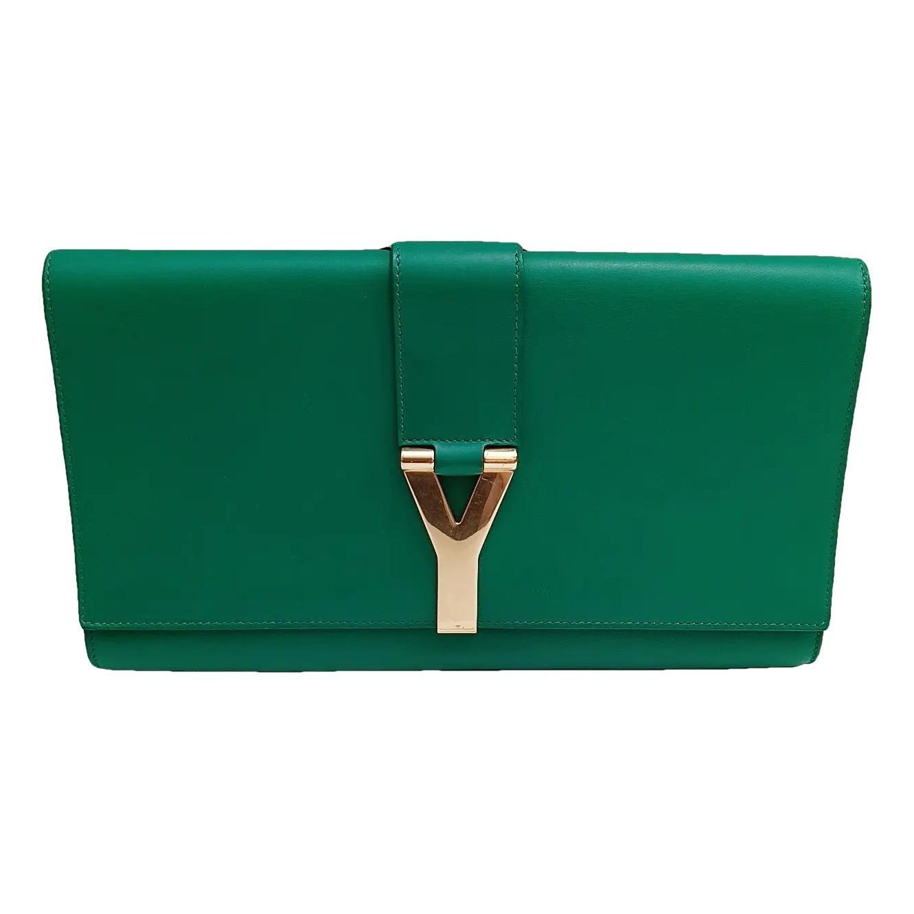 Leather clutch bag