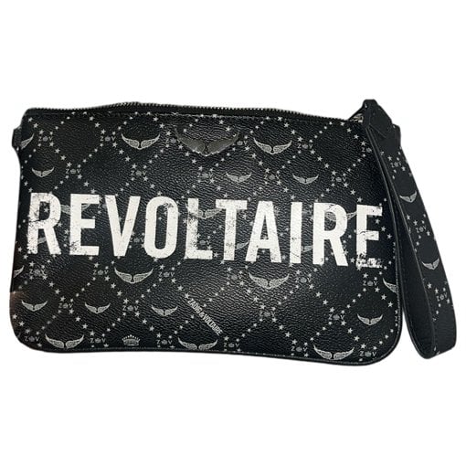 Rock leather clutch bag