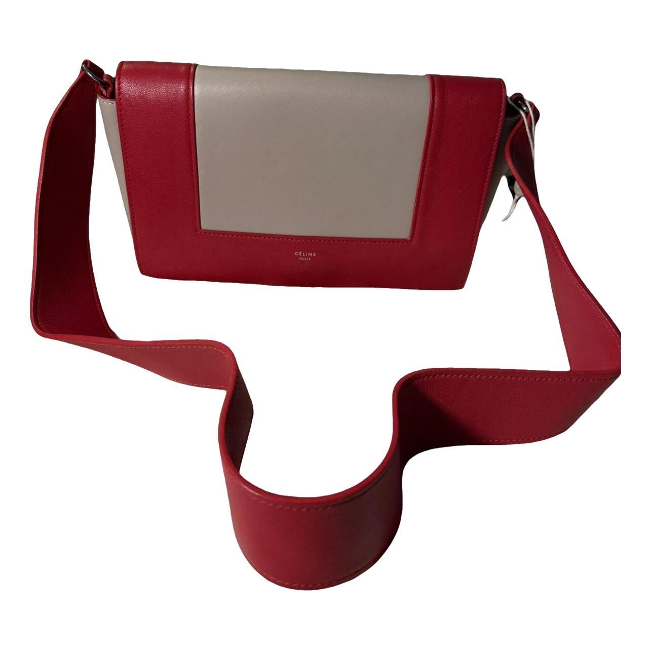 Frame leather handbag