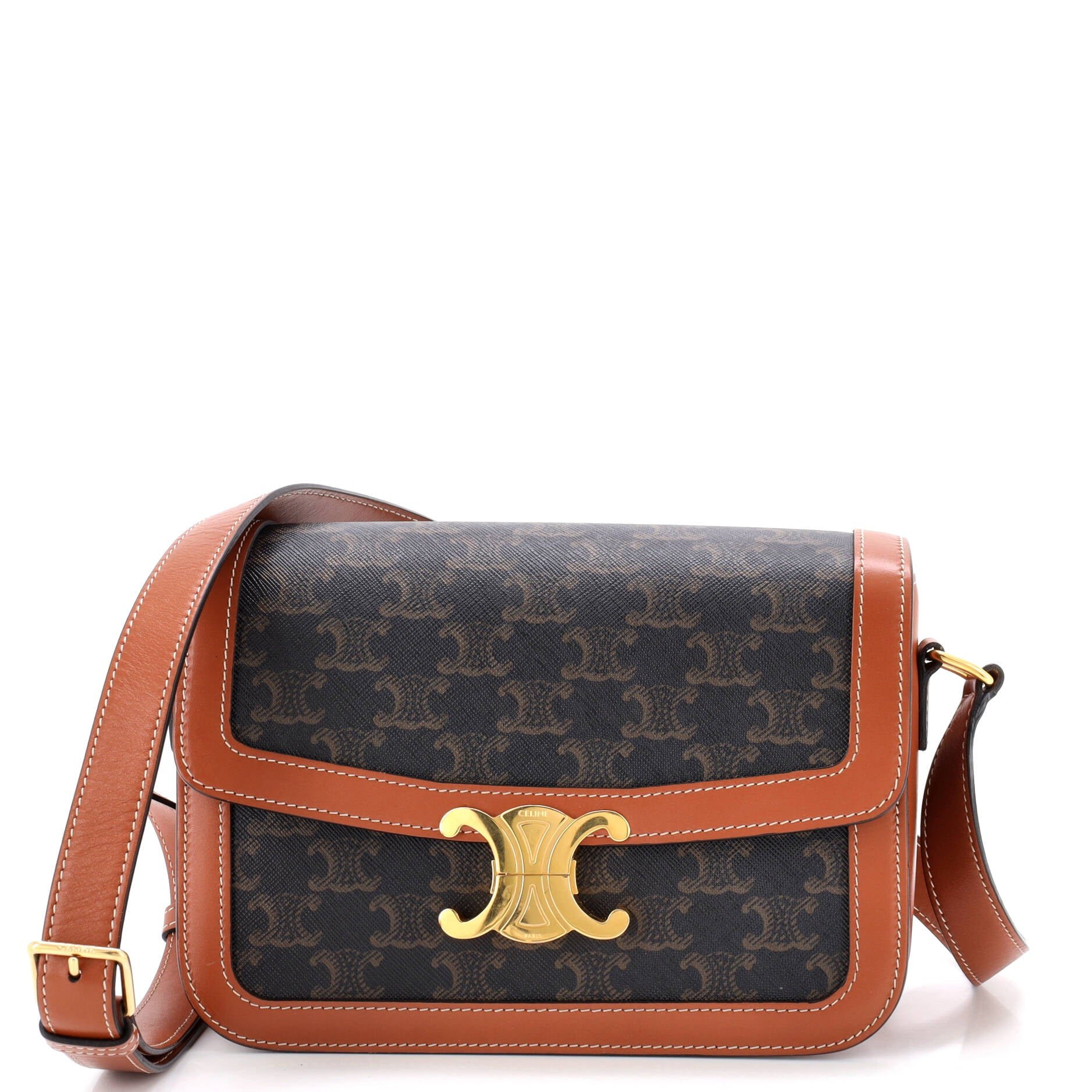 Triomphe Shoulder Bag Triomphe Coated Canvas Medium