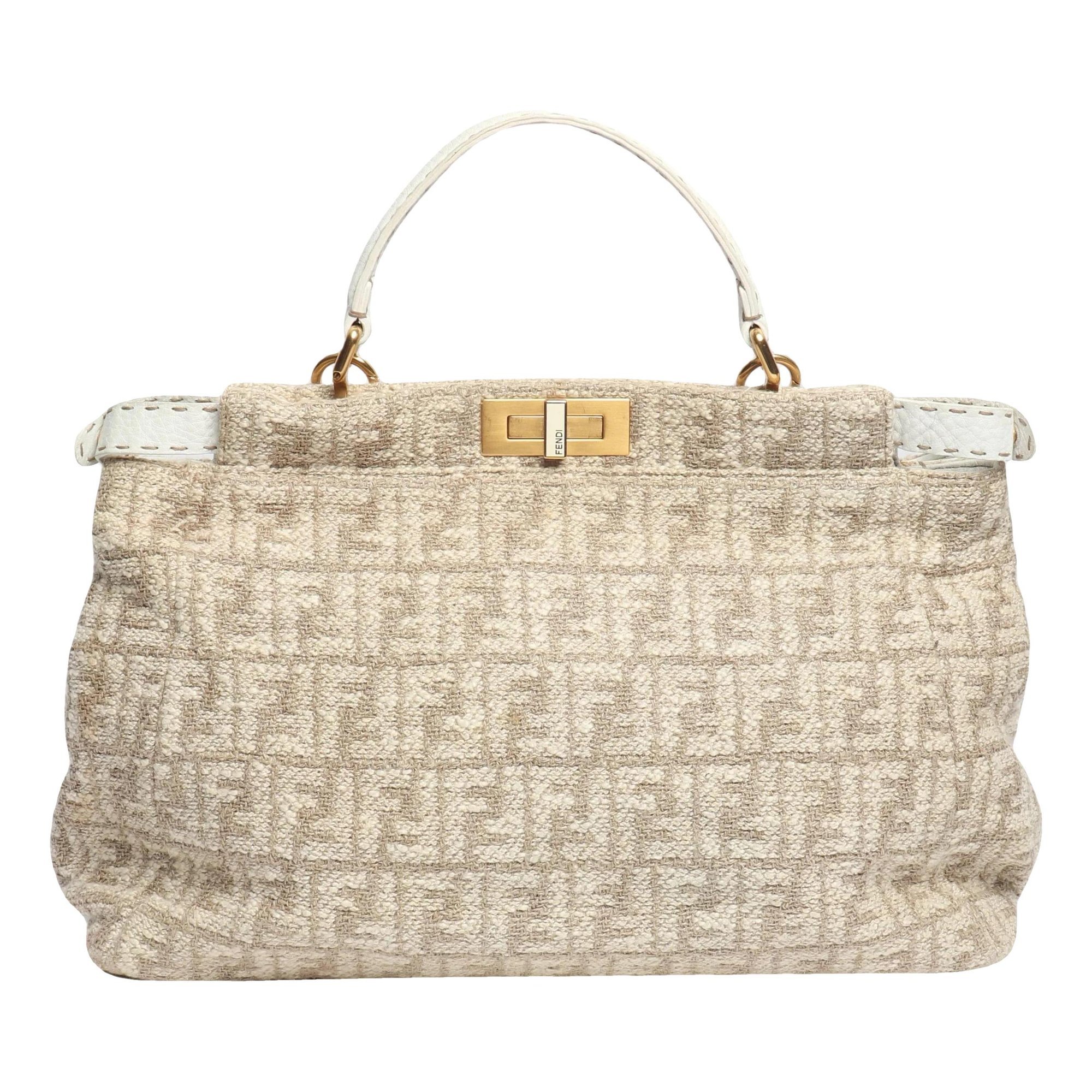 Peekaboo tweed handbag