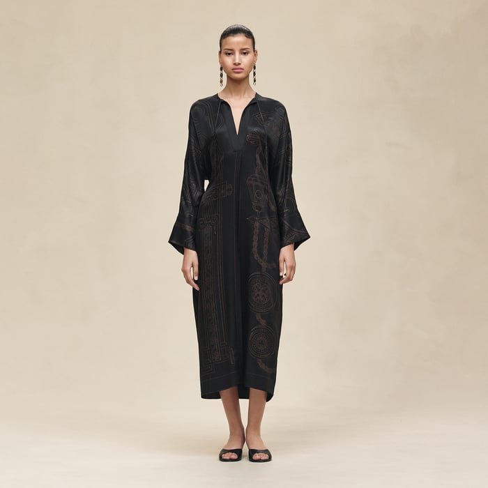 Noir "l'Enseigne Du Sellier" Caftan
