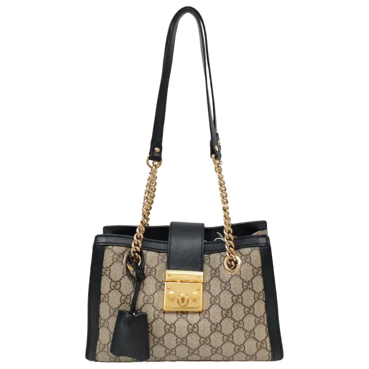 Padlock leather handbag