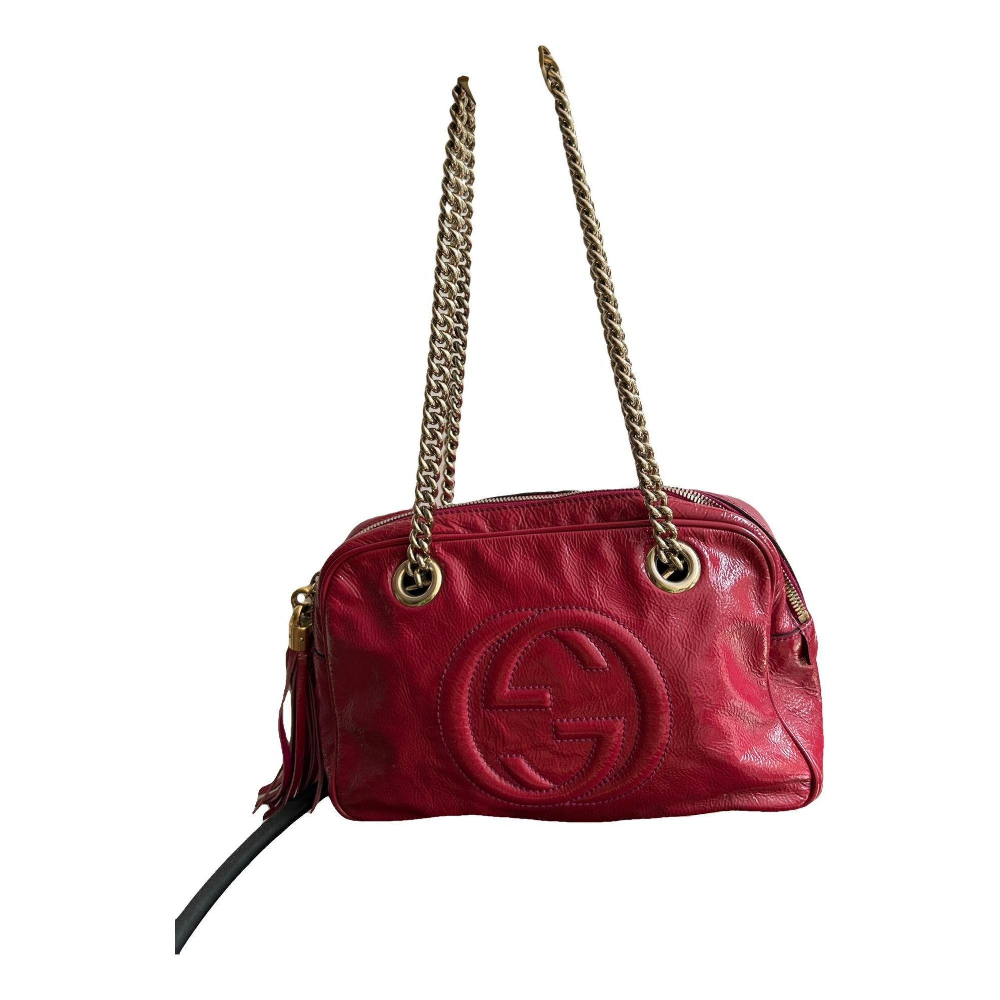 Soho Double Chain patent leather handbag