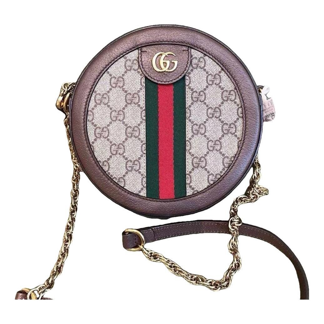 Ophidia Round leather handbag