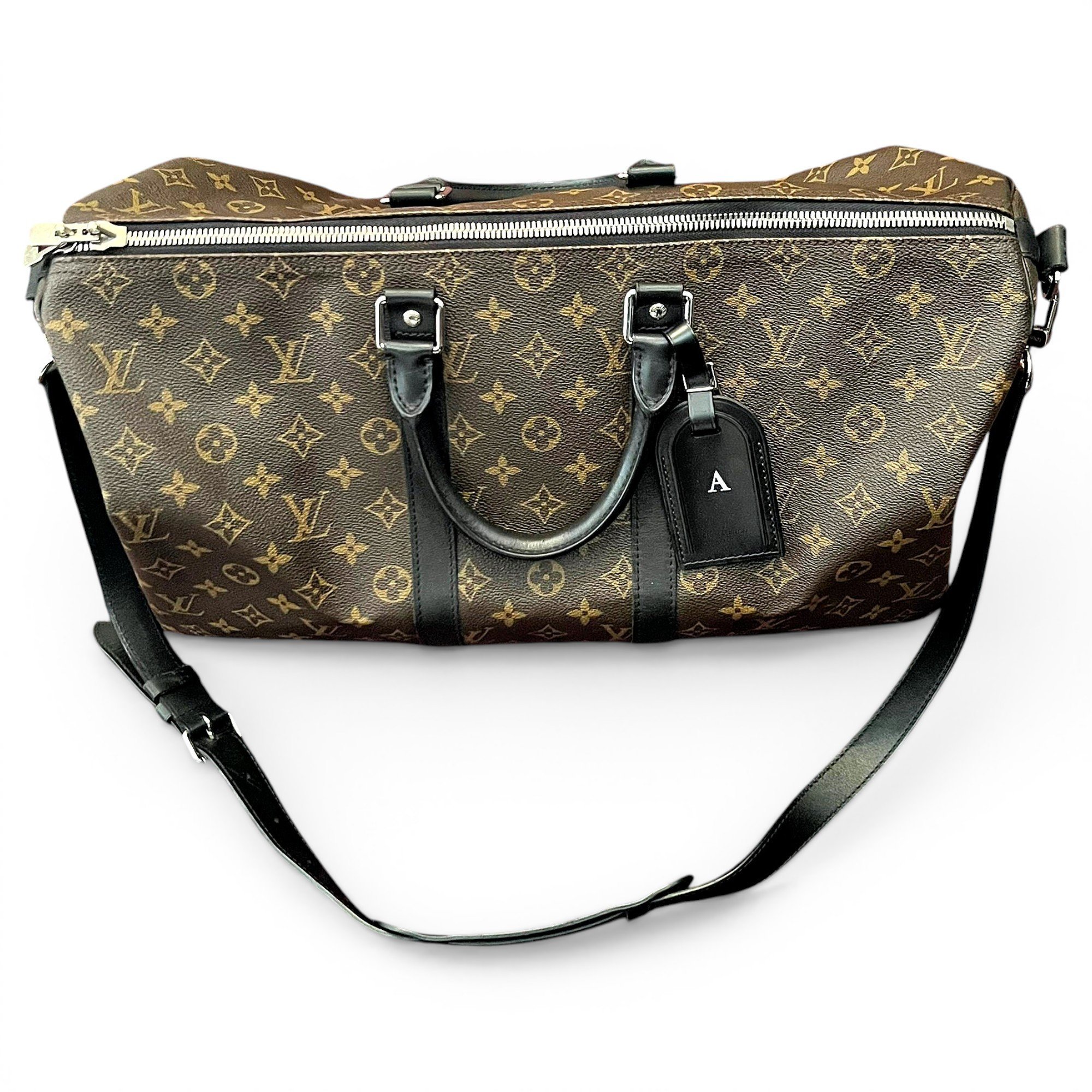 Keepall leather travel bag