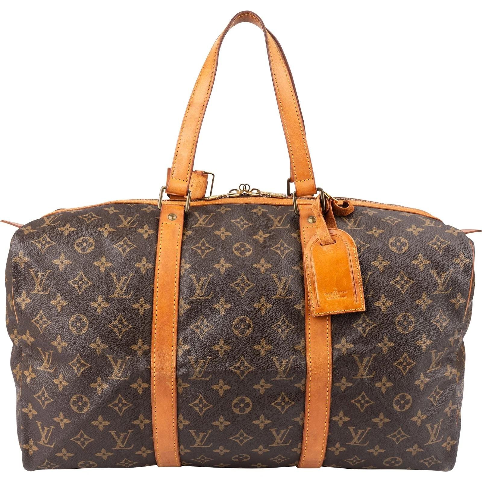 Louis Vuitton Sac souple leather travel bag