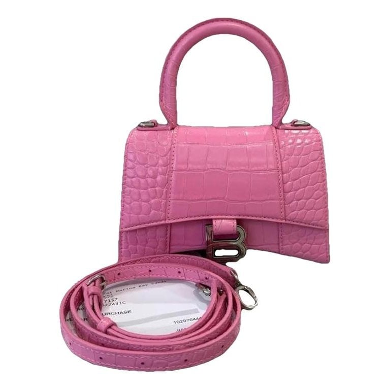 Hourglass leather mini bag