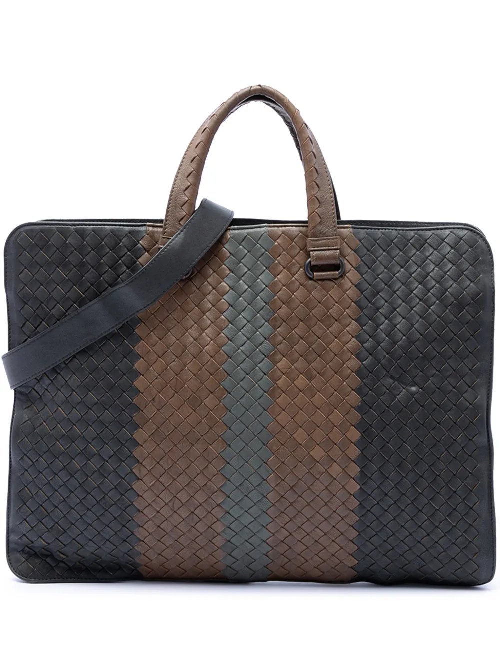 2012-2026 Nappa Intrecciato Club Fume Briefcase business bag