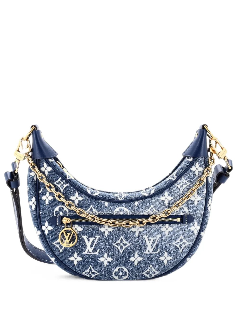 Loop Handbag Monogram Jacquard Denim hobo bag