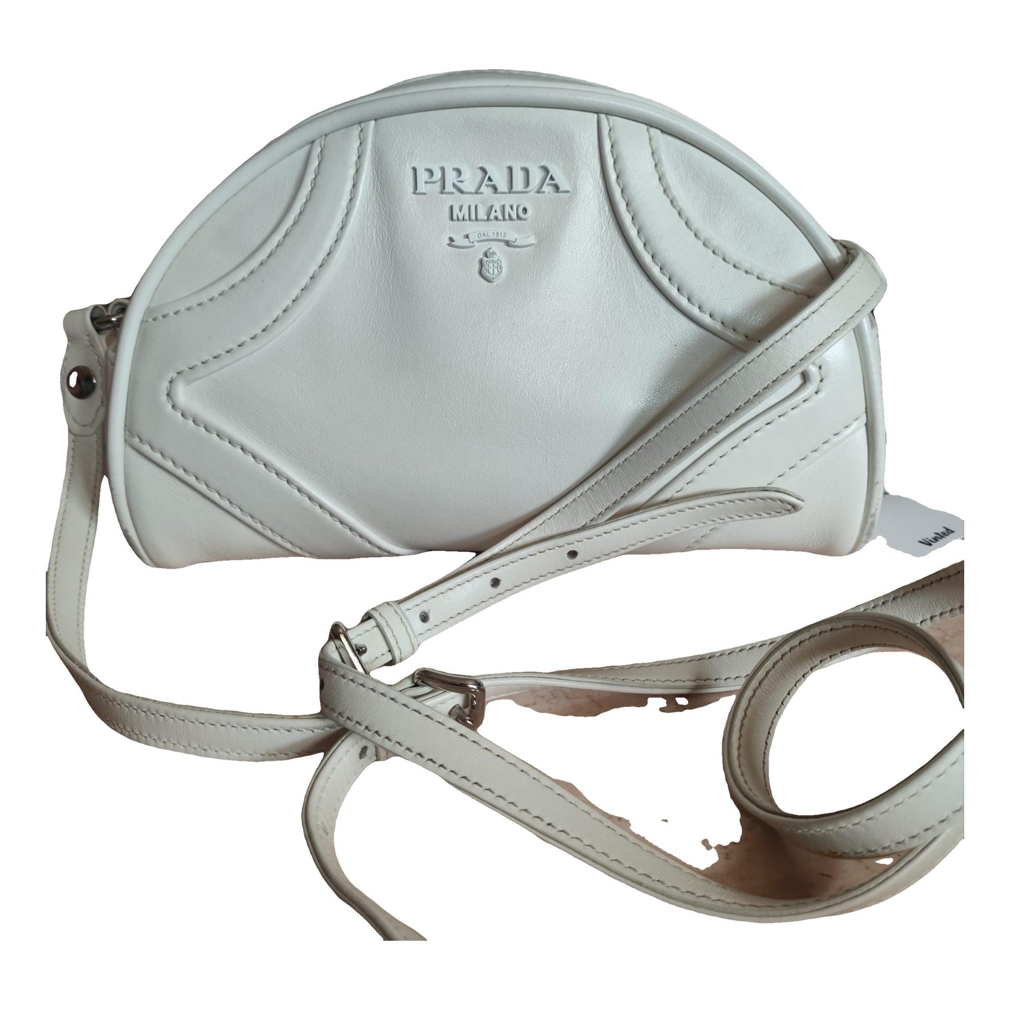 Bowling leather crossbody bag