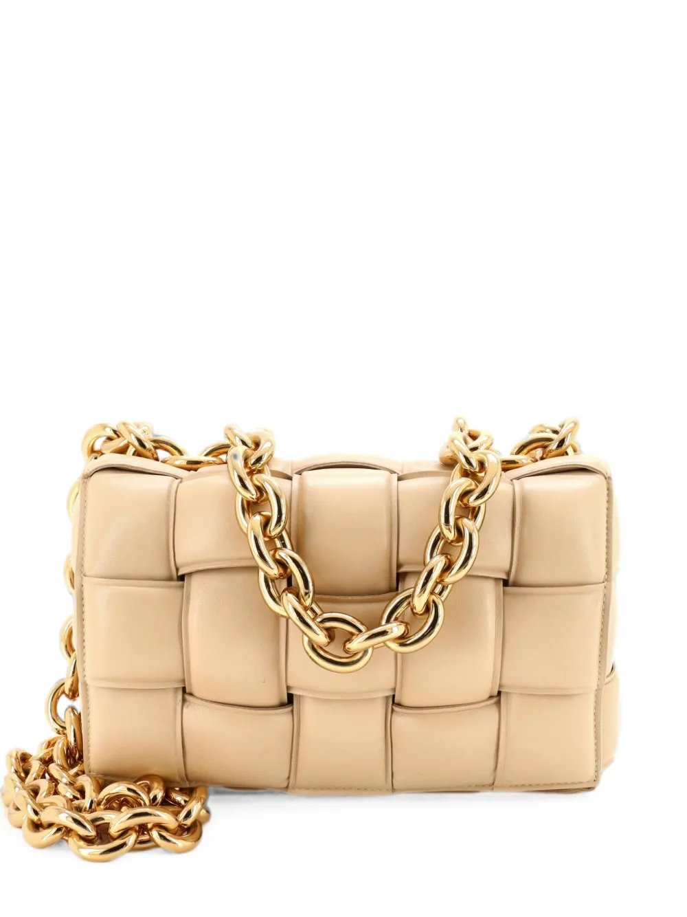 Cassette Chain Padded Maxi Intrecciato Leather crossbody bag