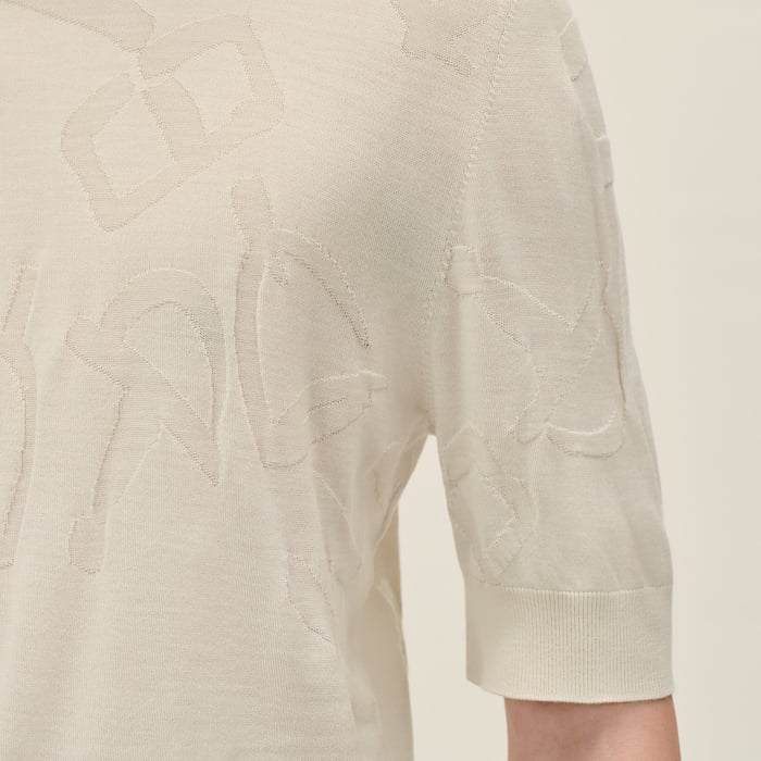 Écru "Calligraphie Equestre" Crewneck Sweater