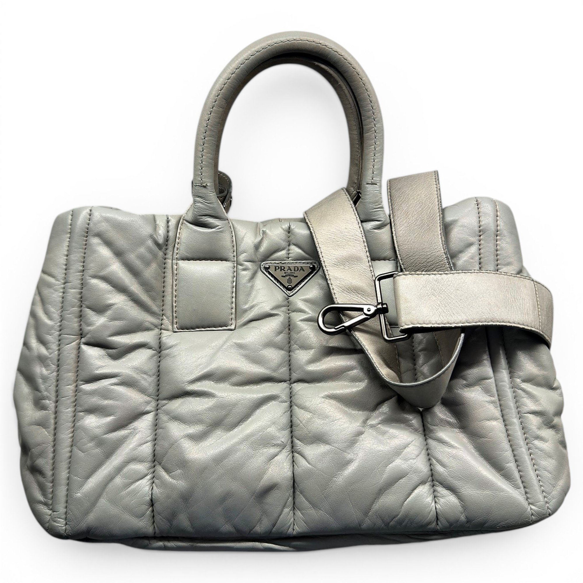 Madras leather handbag