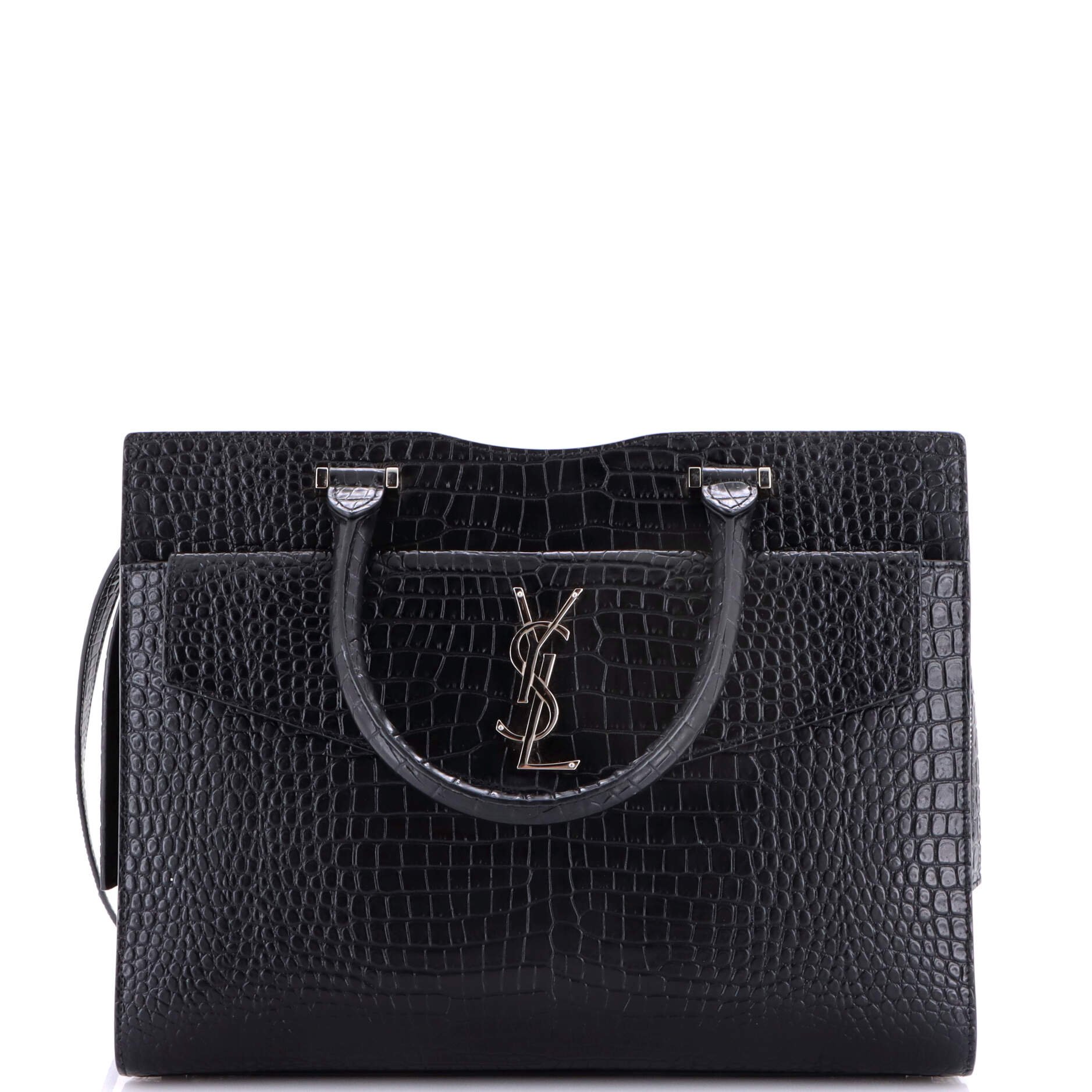 Uptown Tote Crocodile Embossed Leather Medium