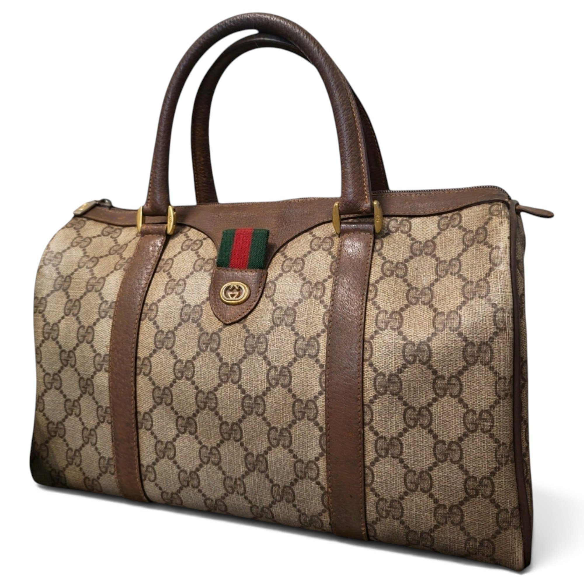 Ophidia Boston leather handbag