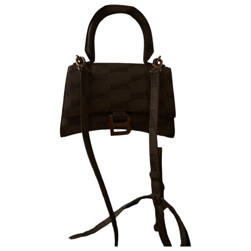Hourglass leather crossbody bag