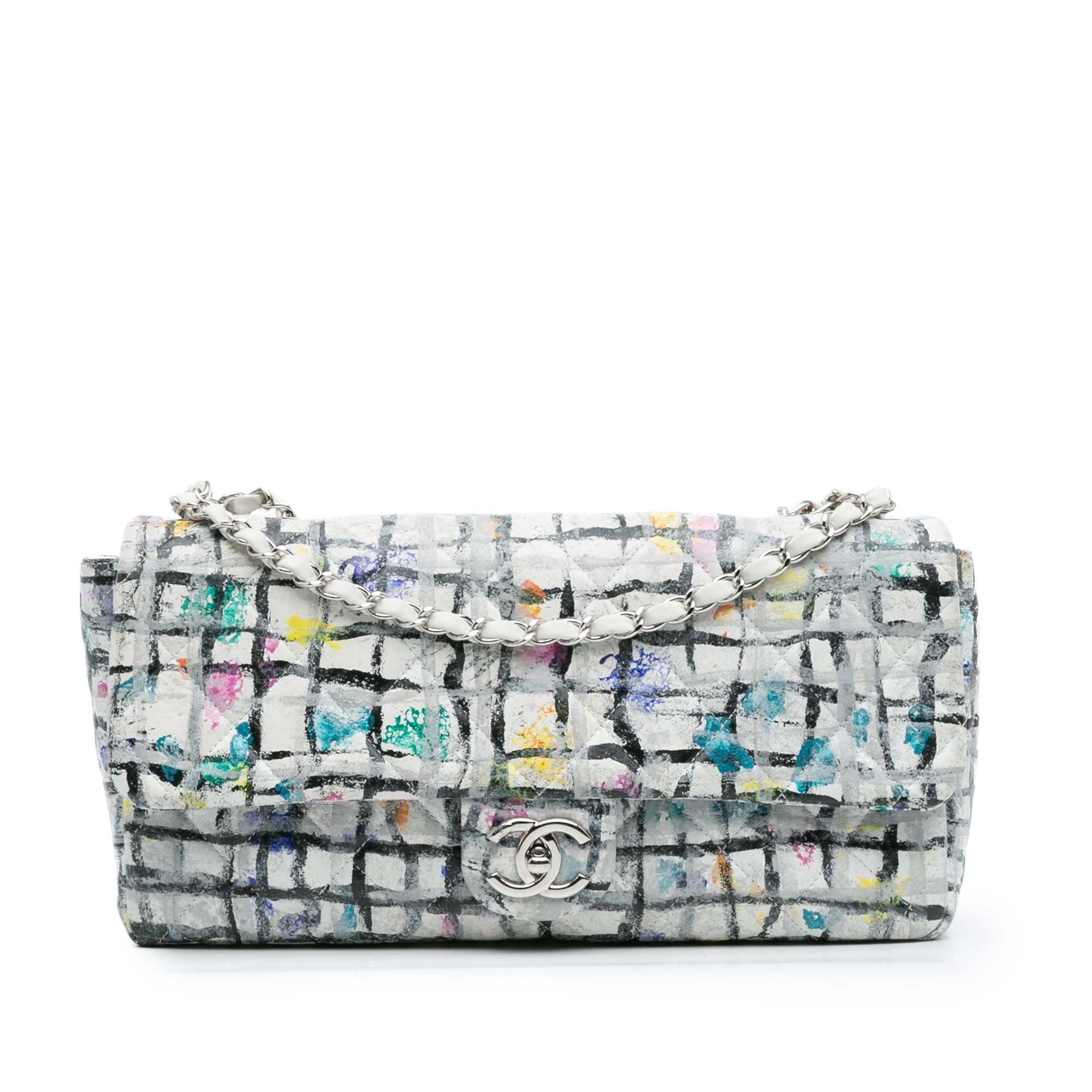Graffiti leather handbag