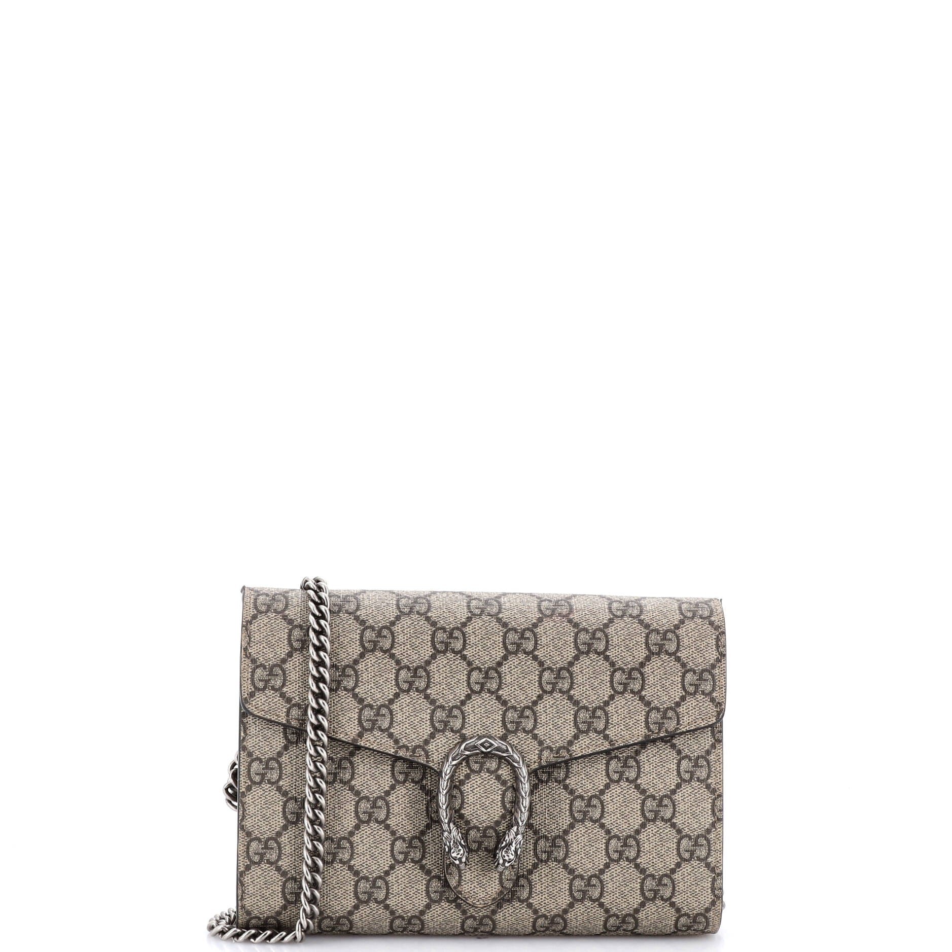Dionysus Chain Wallet GG Coated Canvas Small