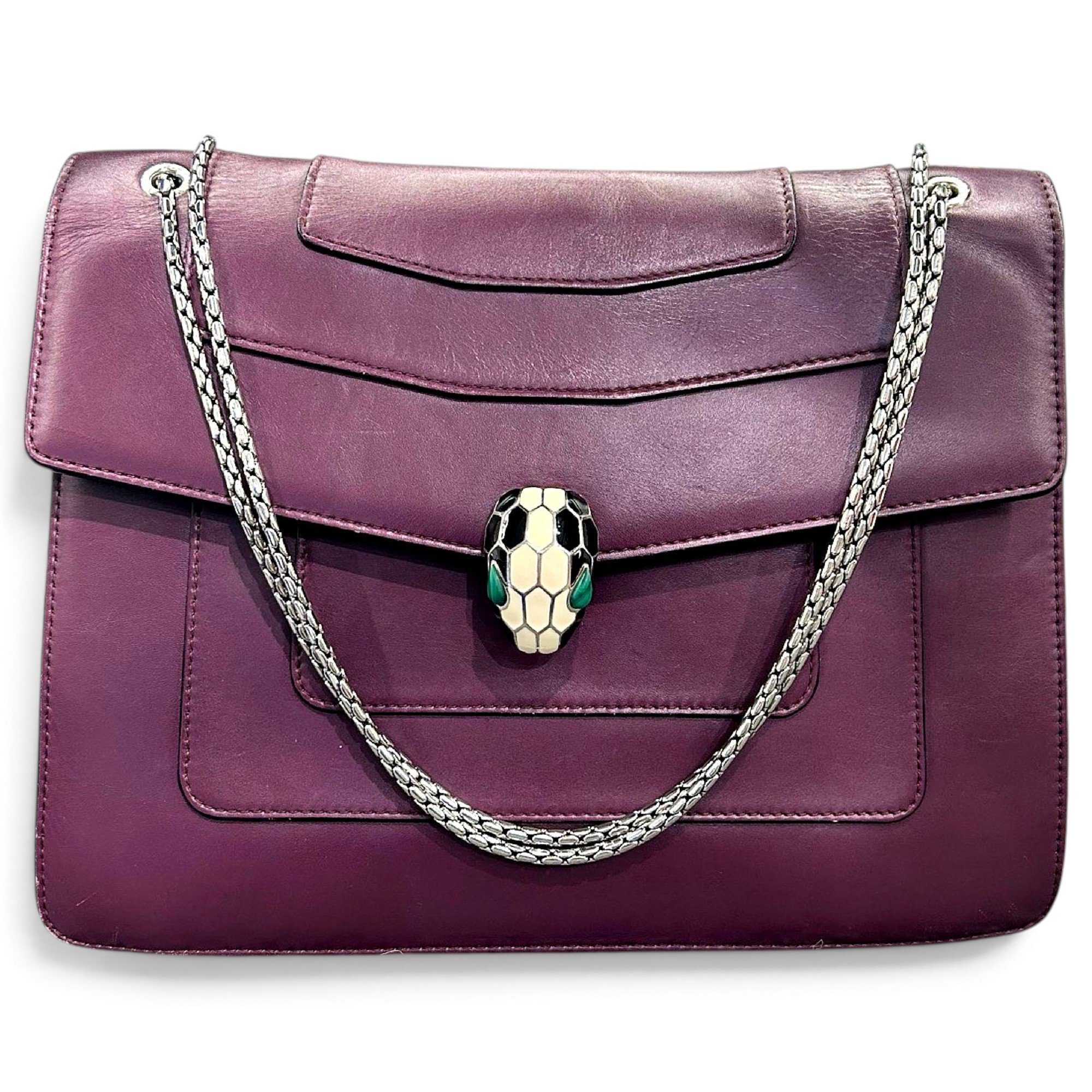 Serpenti leather handbag