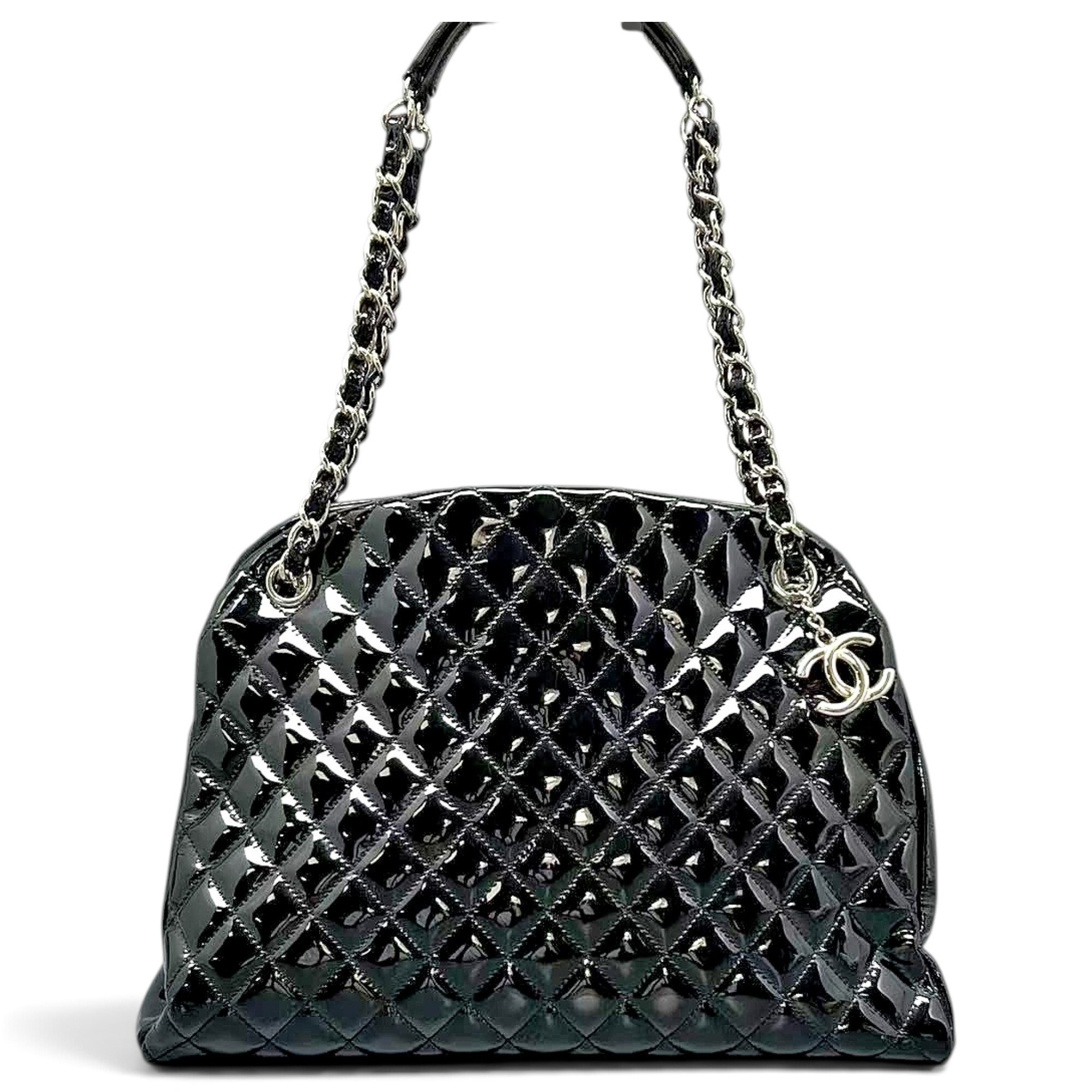 Patent leather bowling bag