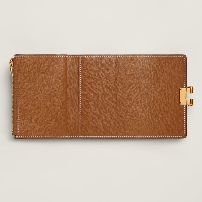 Gold Charniere Compact Wallet