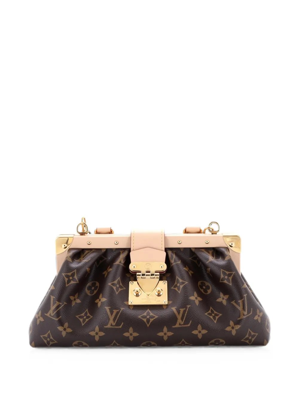 Monogram Top Handle Frame Clutch Monogram Canvas satchel