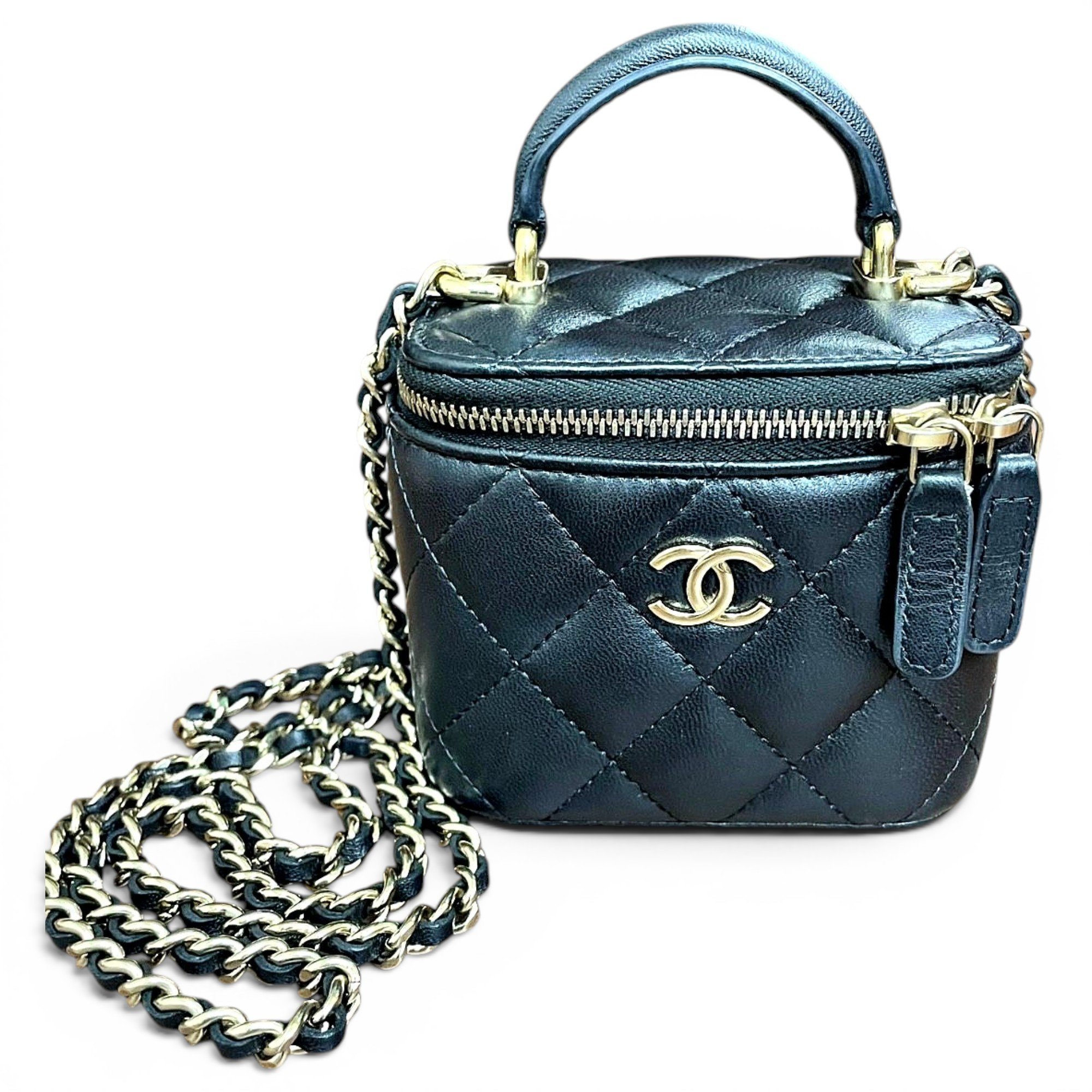 Trendy CC Vanity leather handbag