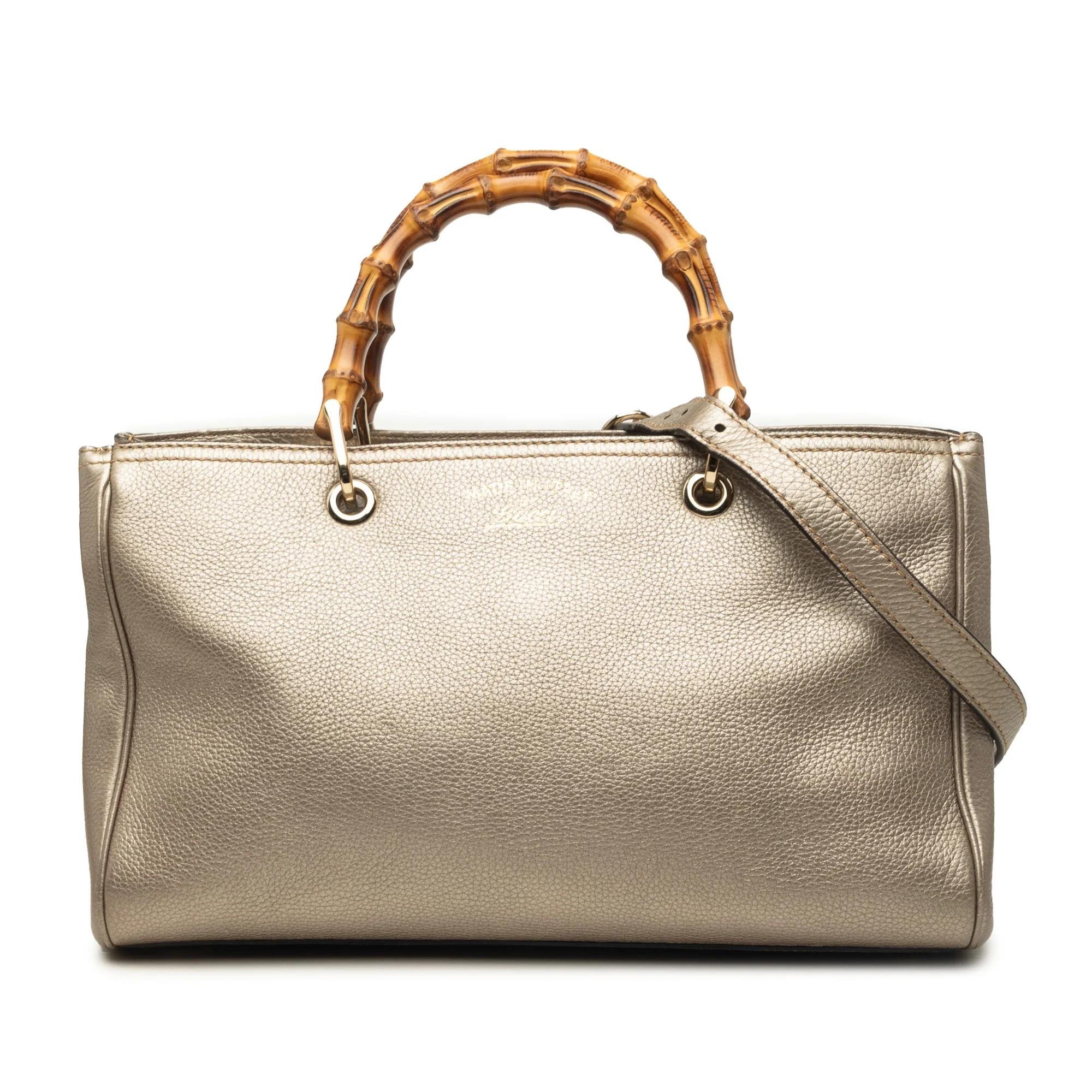 Bamboo leather handbag
