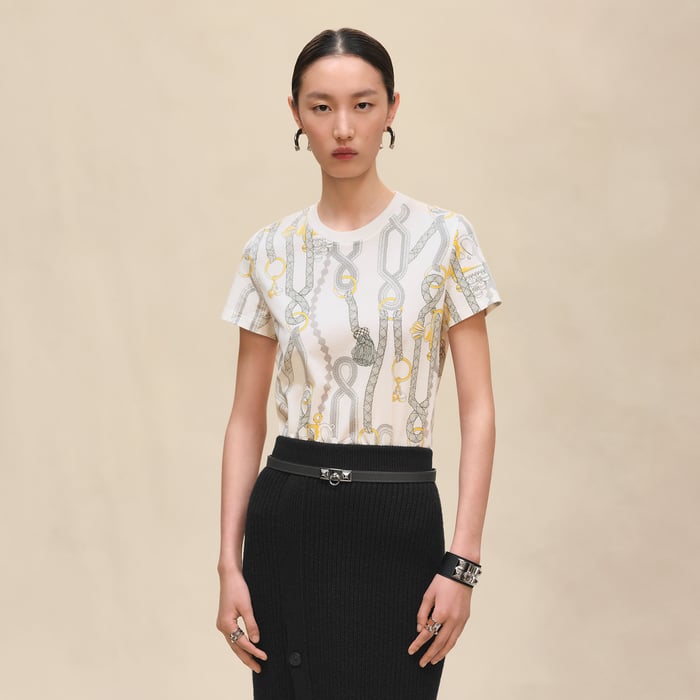 Blanc "Palefroi Remix" Straight T-shirt