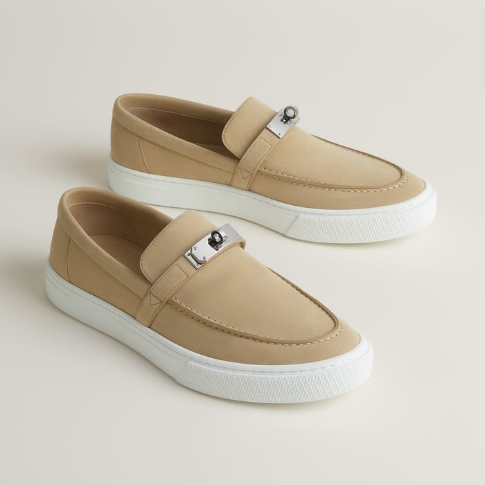 Beige Lin Game Slip-on Sneaker