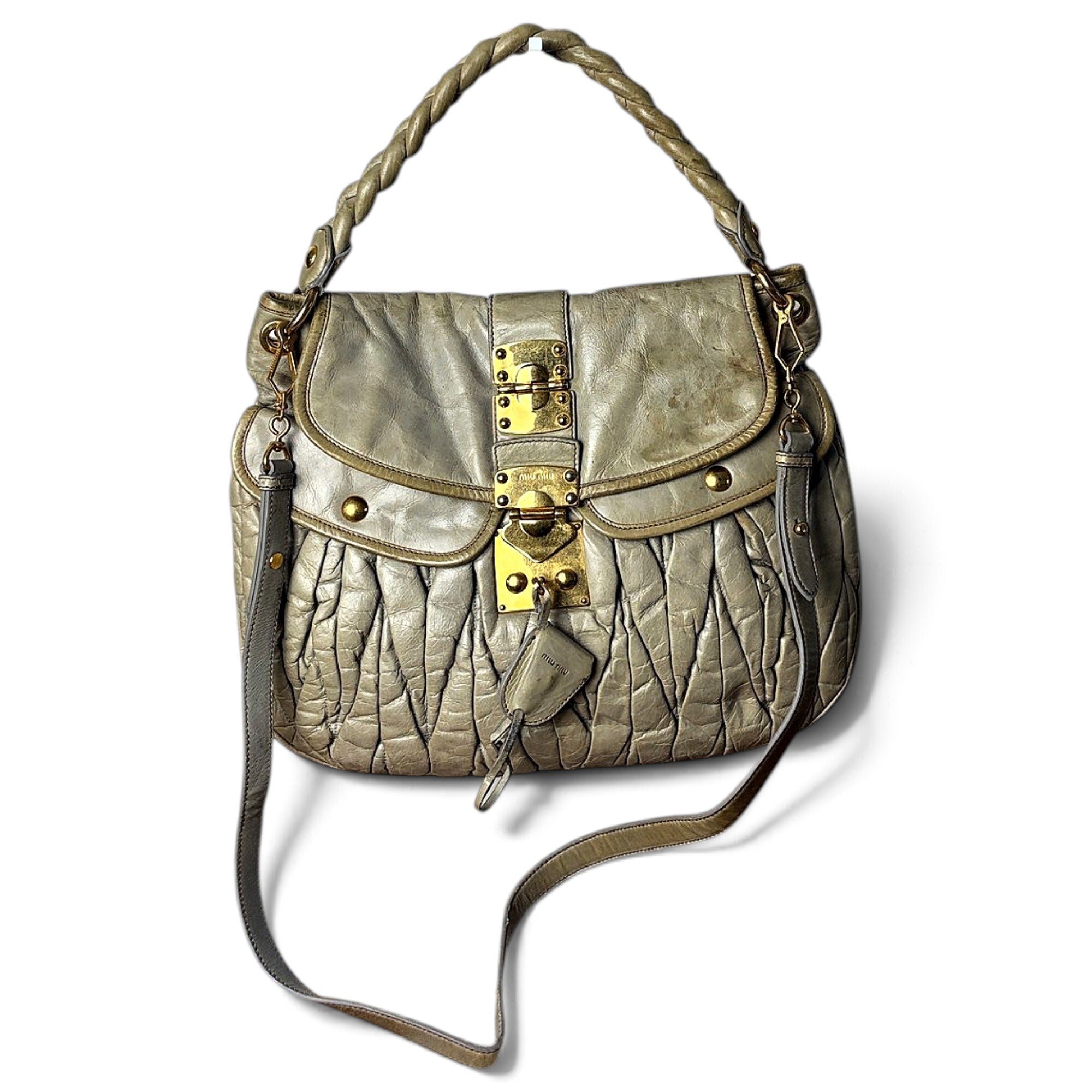 Coffer leather handbag