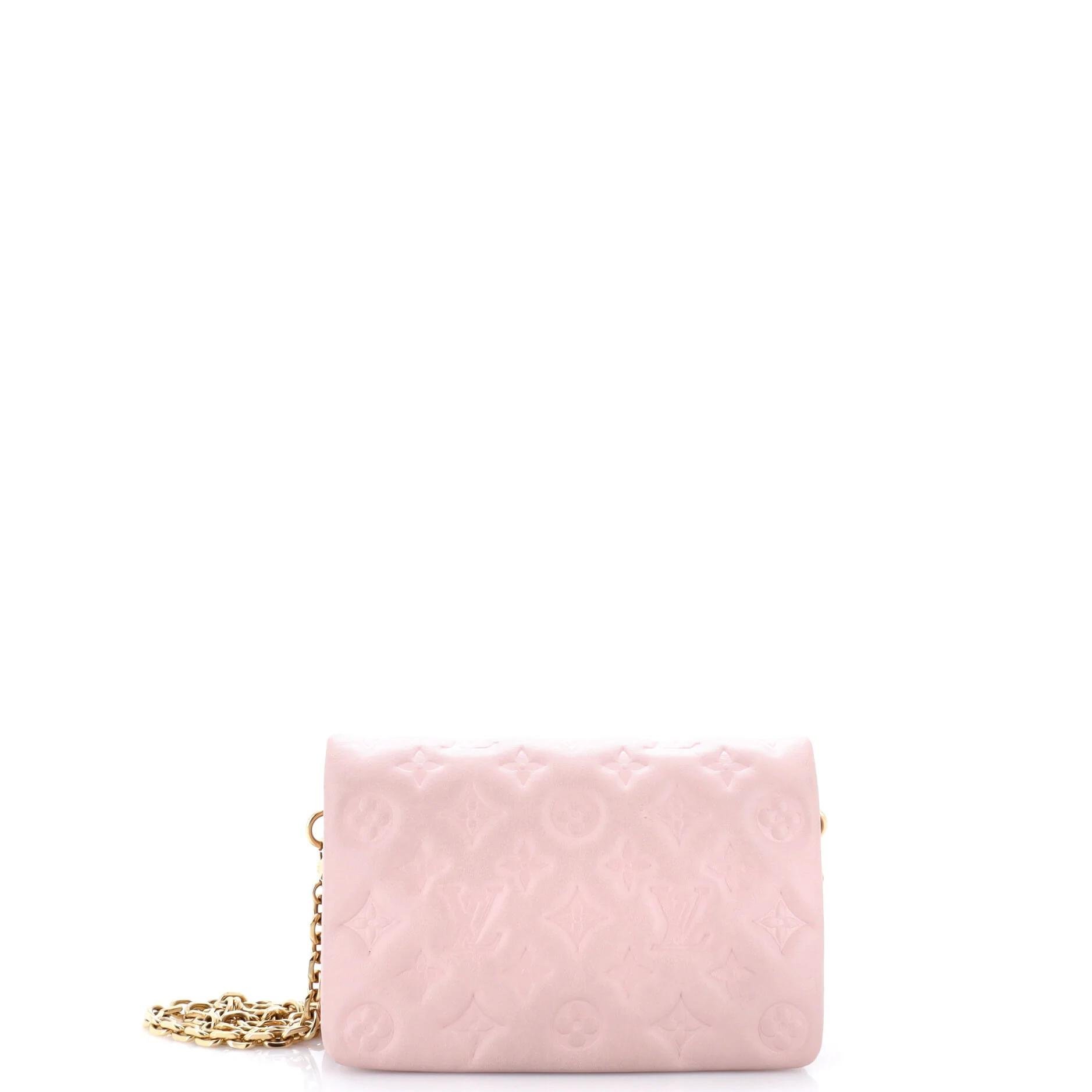 Coussin leather crossbody bag