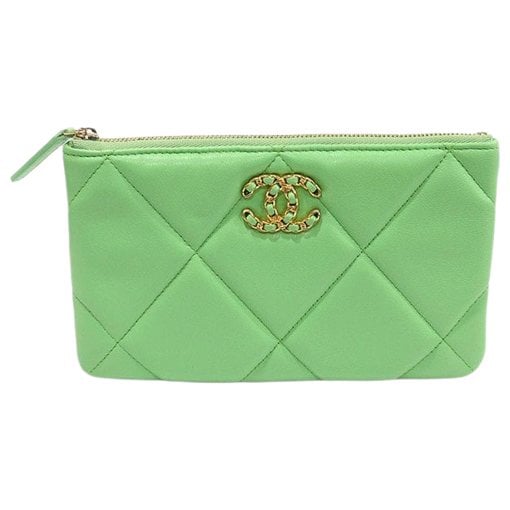 Leather clutch bag