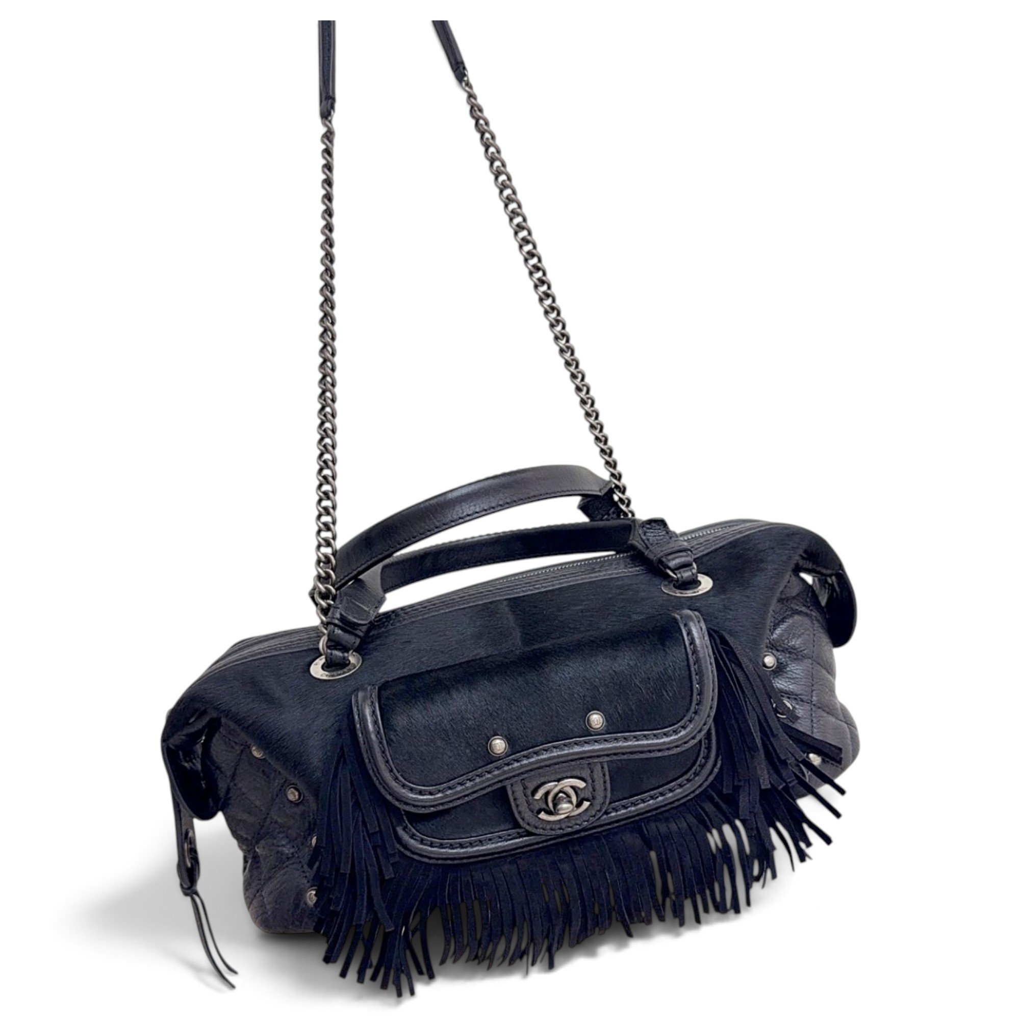 Leather bowling bag