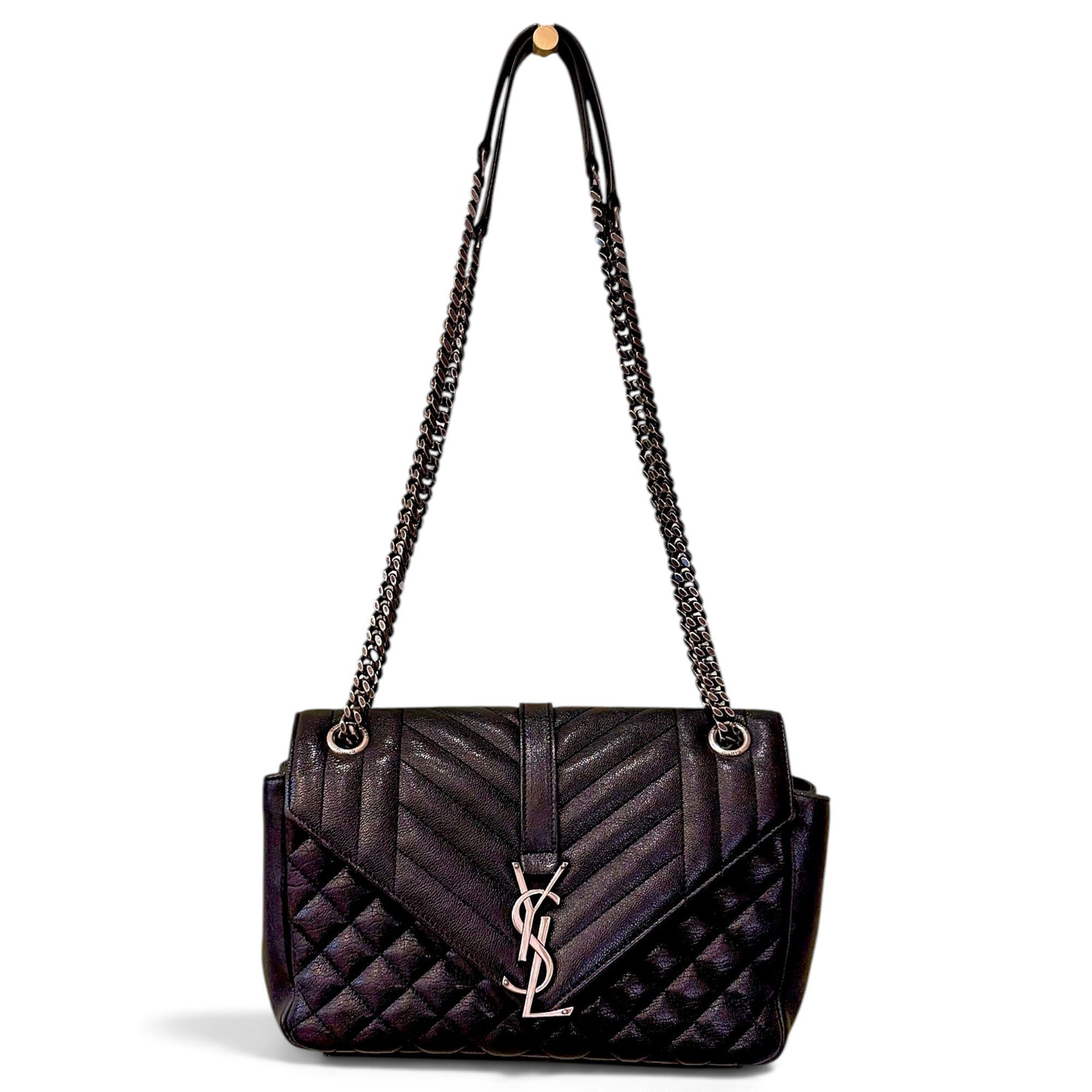 Envelope leather handbag