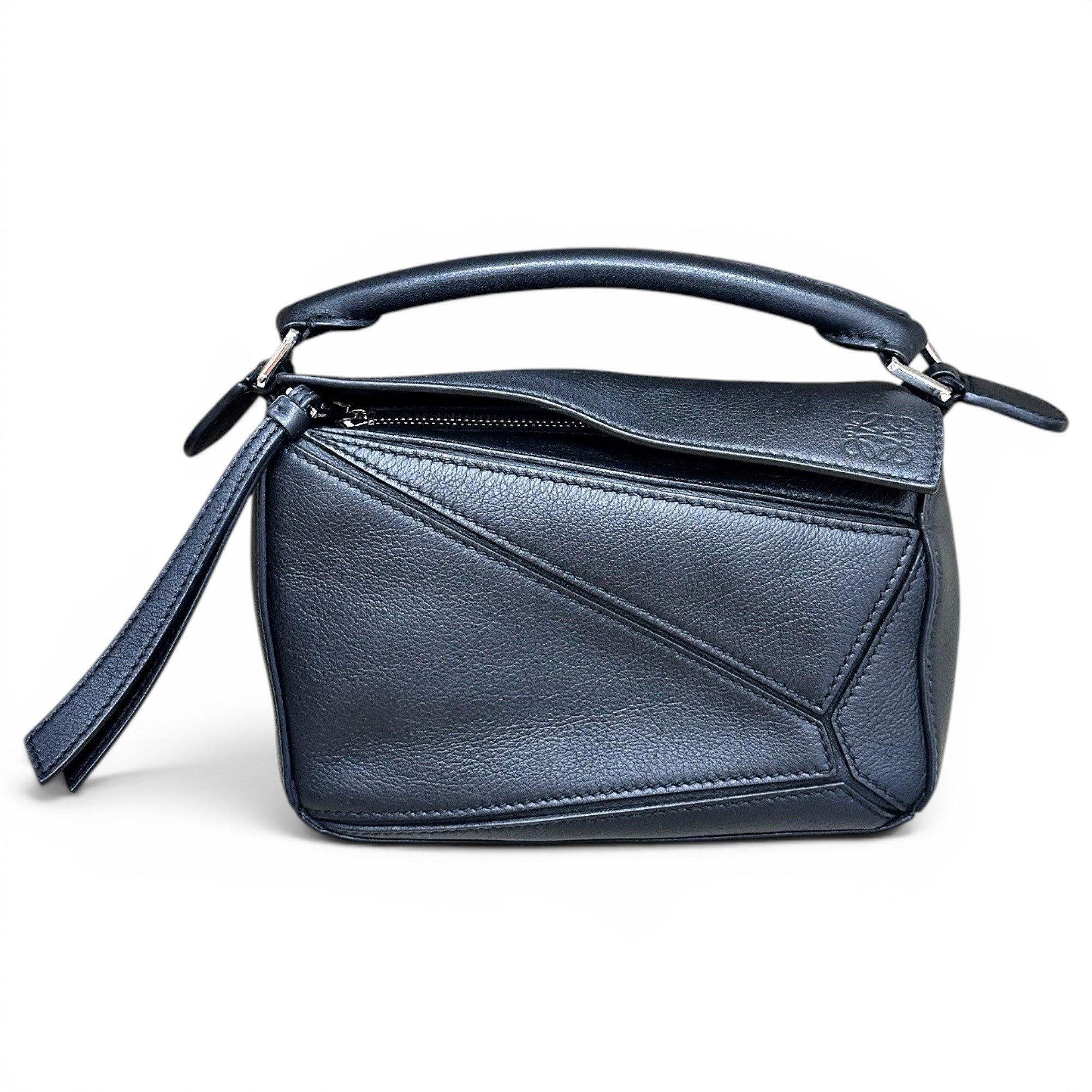 Puzzle leather handbag