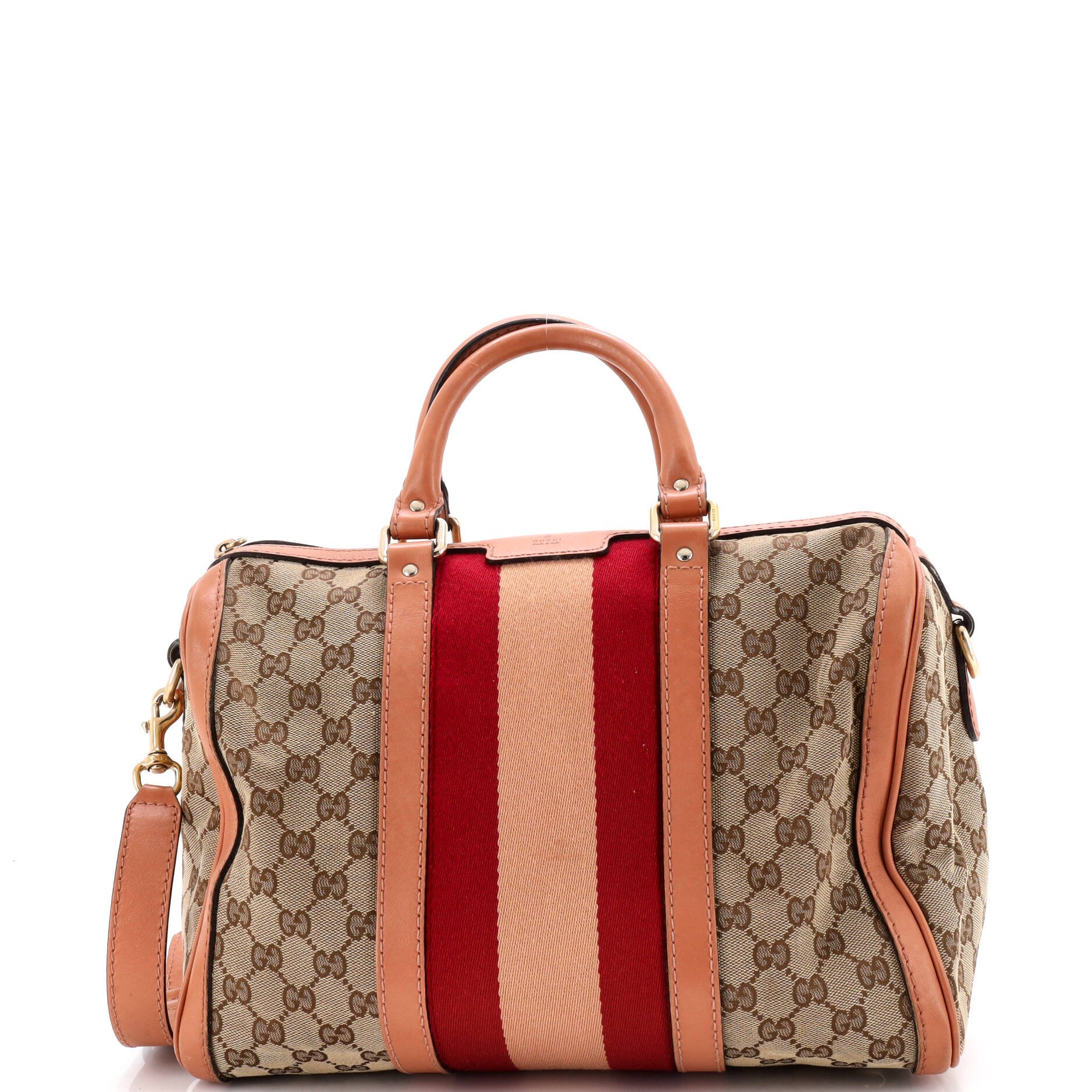 Vintage Web Boston Bag GG Canvas Medium