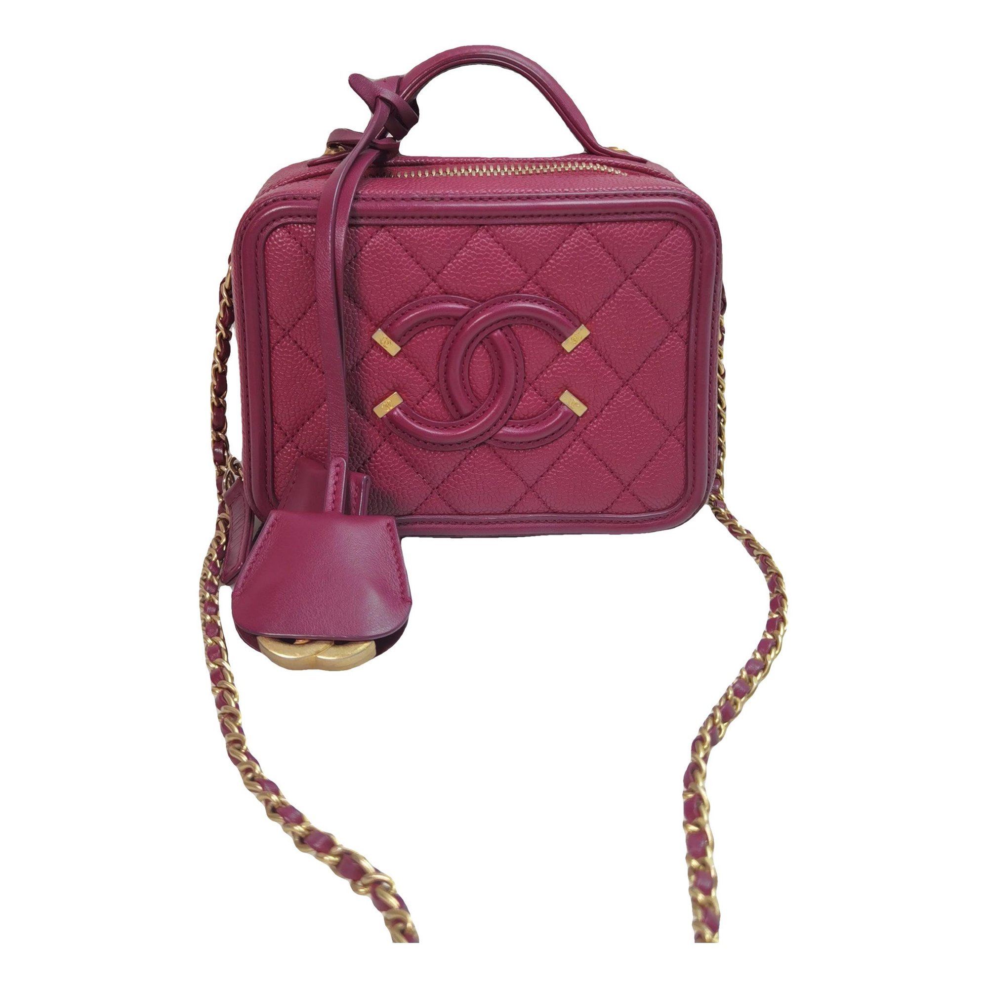 Vanity leather handbag