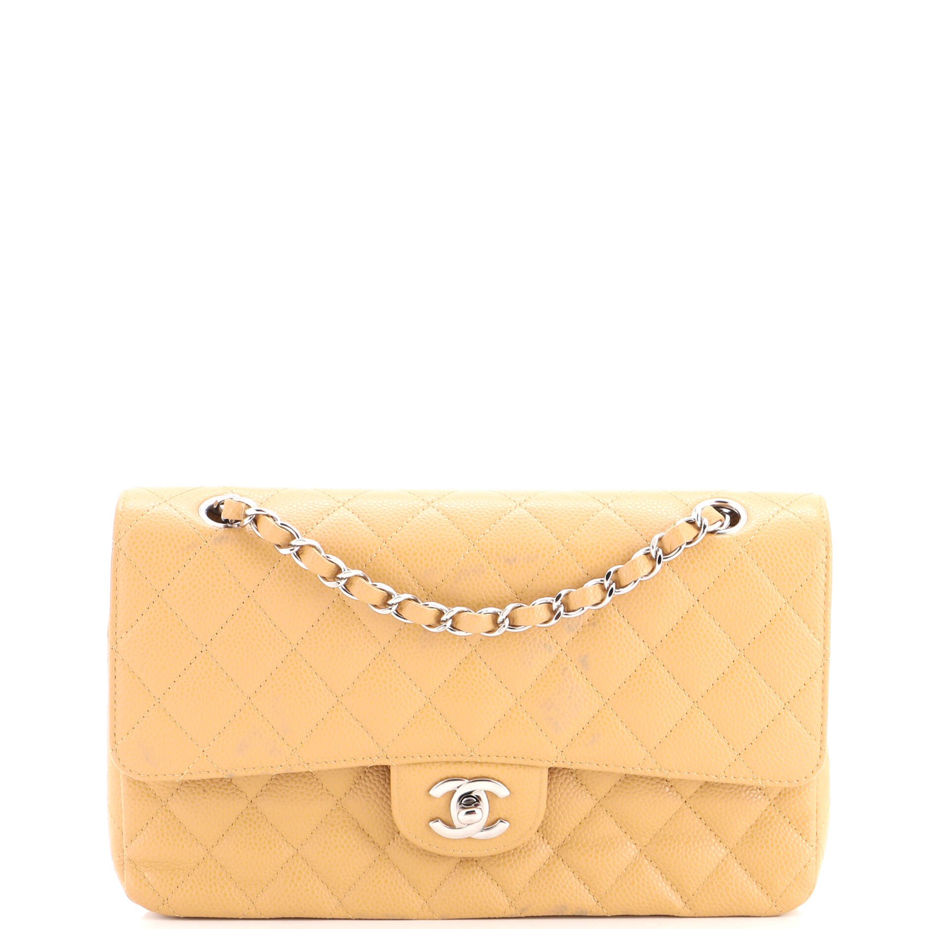Classic Double Flap Bag Quilted Caviar Medium