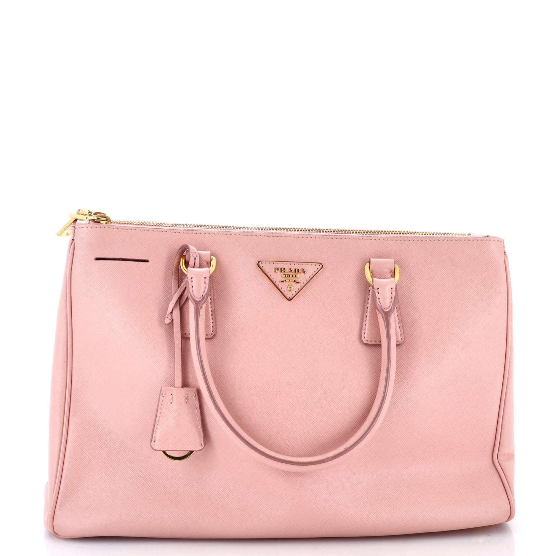 Double Zip Lux Tote Saffiano Leather Medium