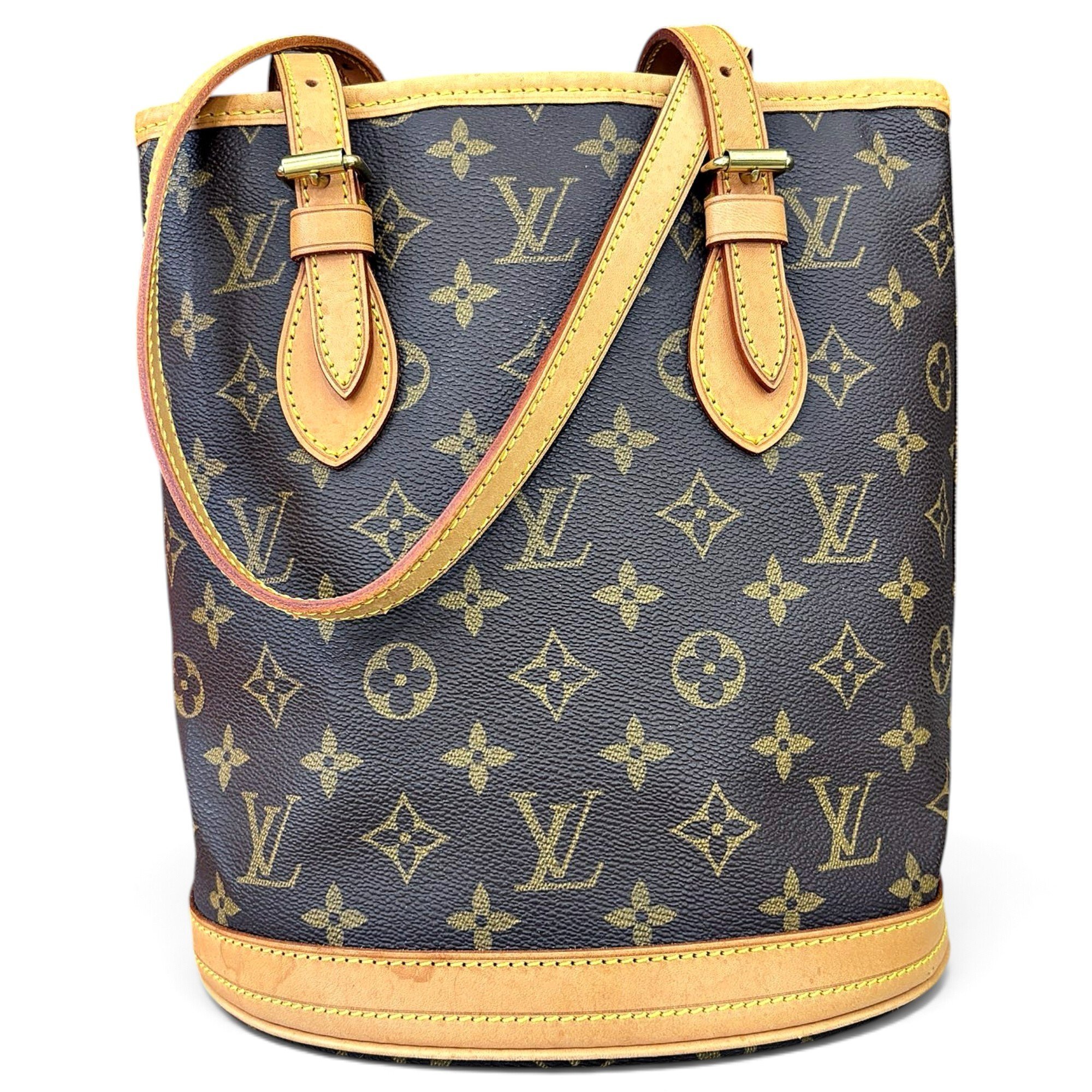 Bucket leather handbag