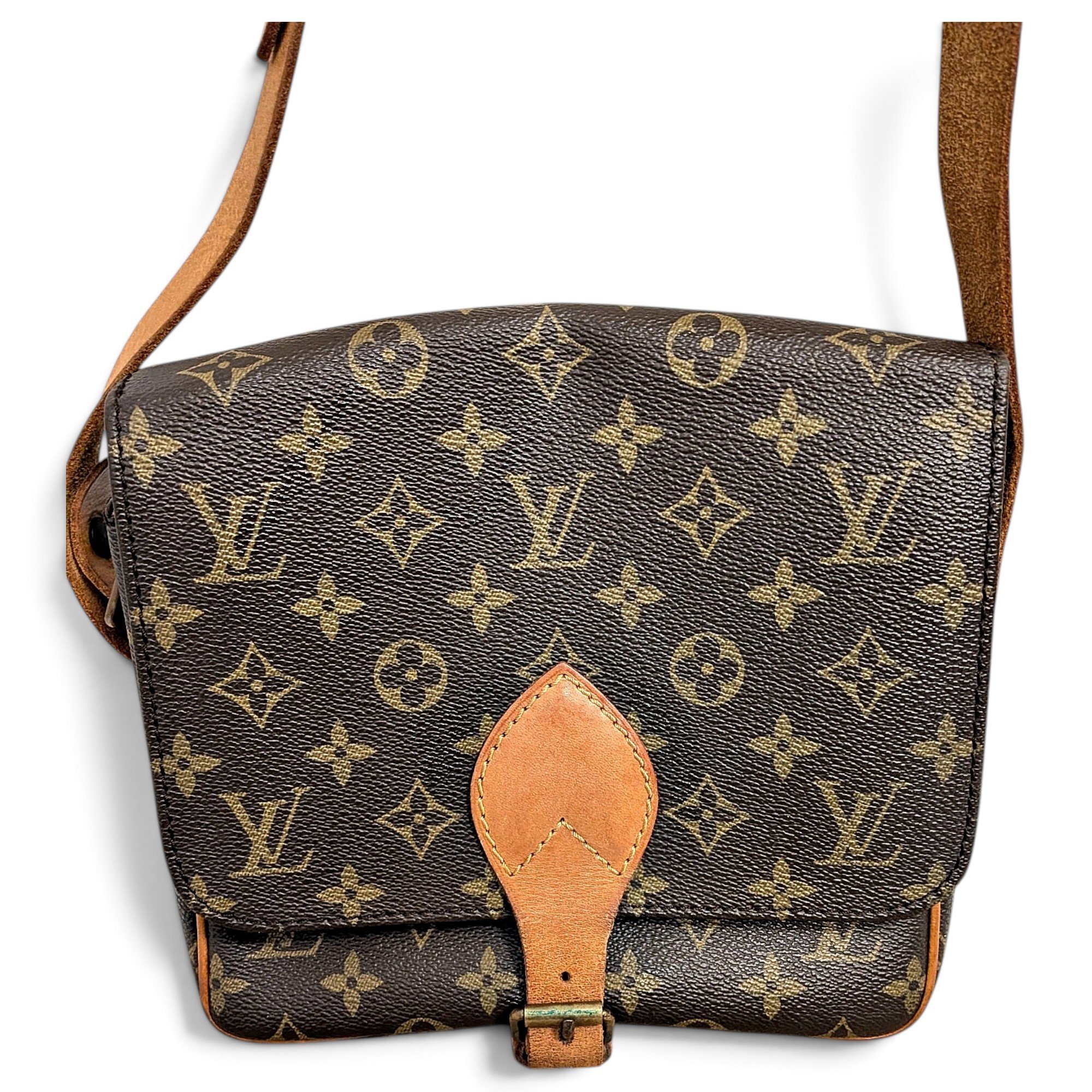 Cartouchière leather crossbody bag