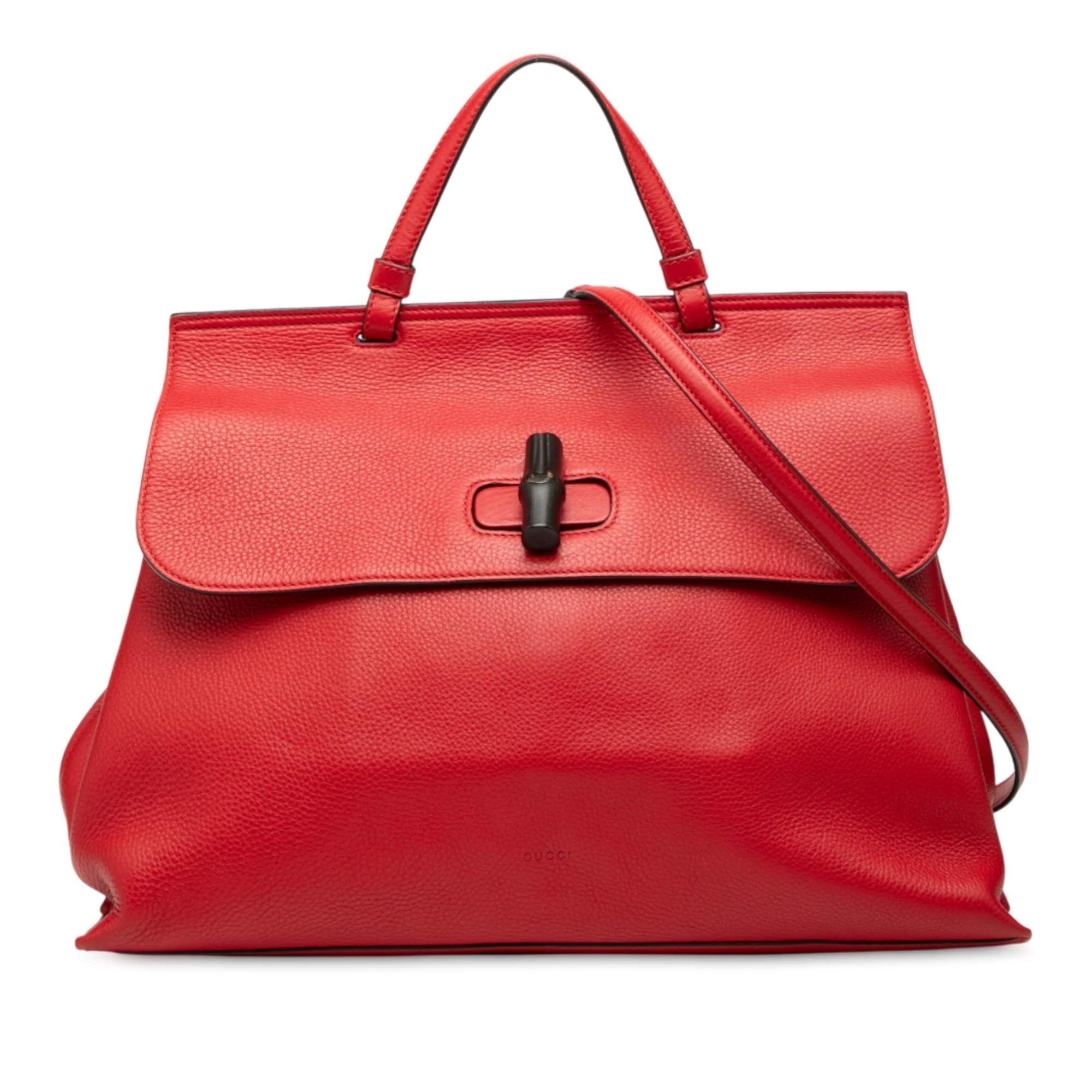 Bamboo pony-style calfskin satchel