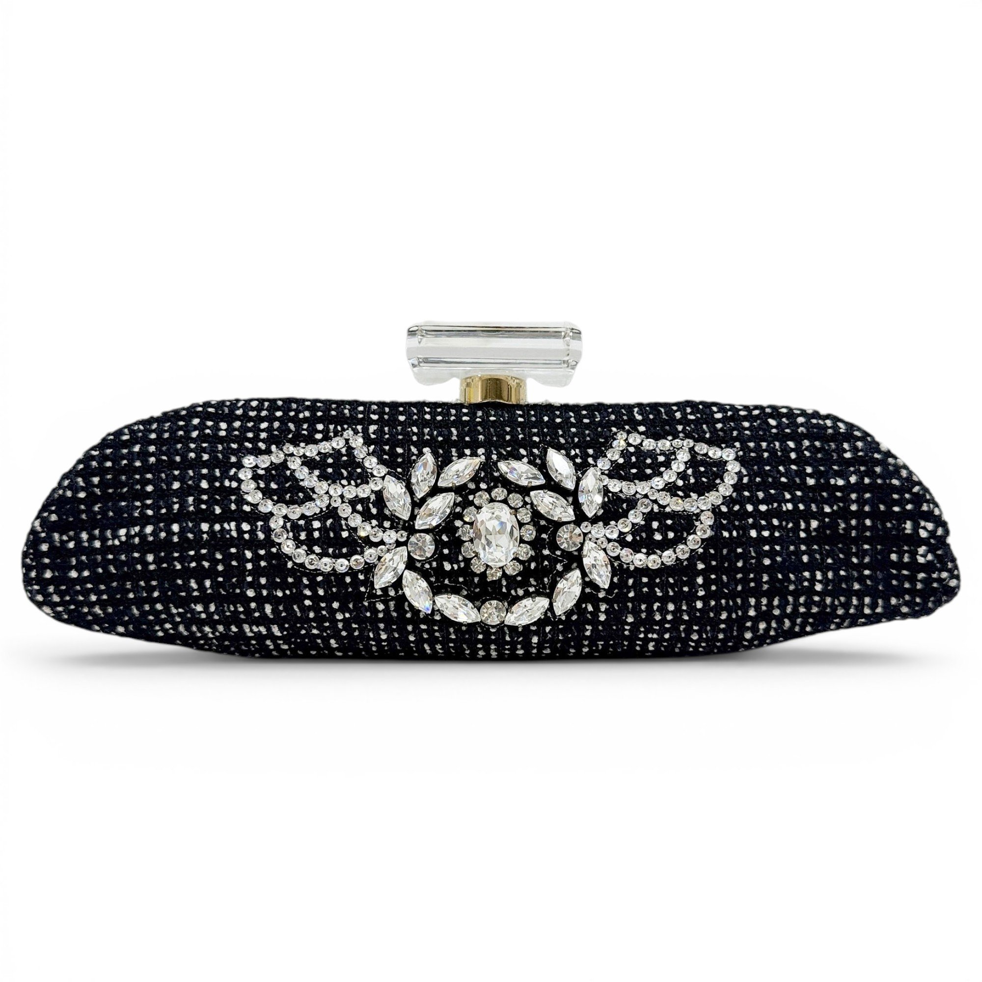 Tweed clutch bag
